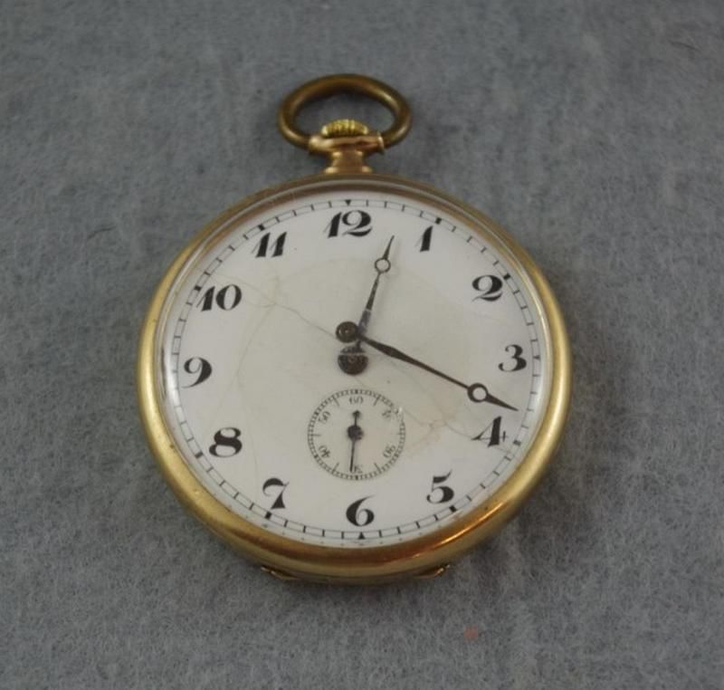 1923 Engraved Gold Pocket Watch, Running Movement - Watches - Pocket ...