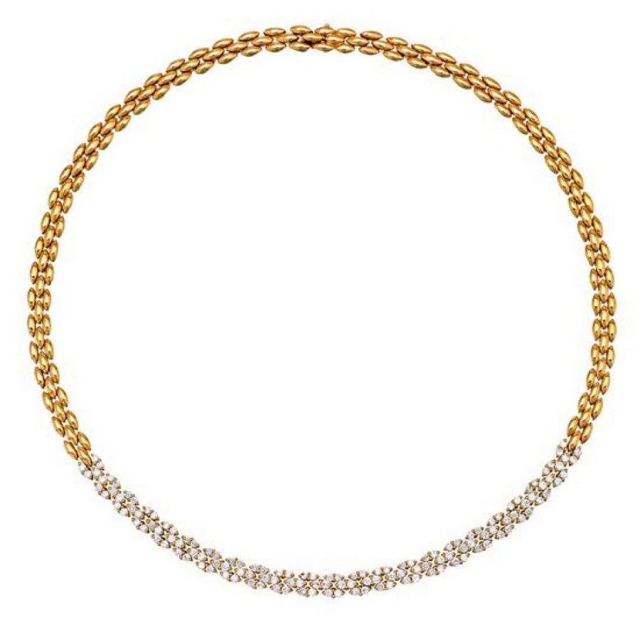 Picchiotti Diamond Elliptical Link Necklace - Necklace/Chain - Jewellery