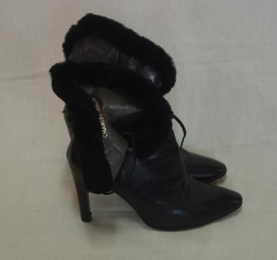 Stylish Stiletto Boots with Faux Fur by Charles Jourdan - Footwear ...