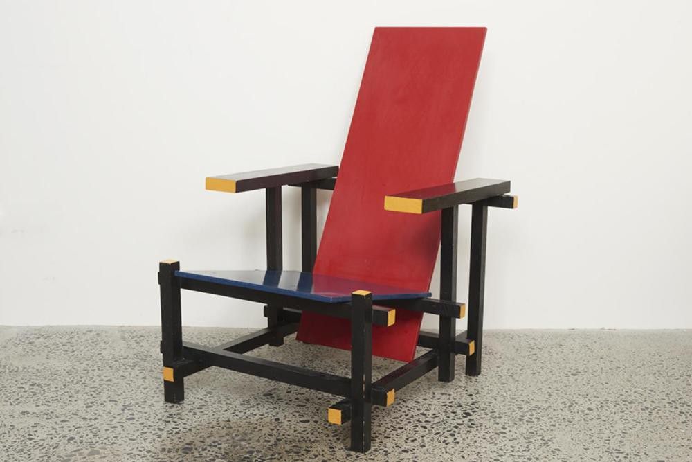 Rietveld Red and Blue Chair - European - Furniture - Post 1950