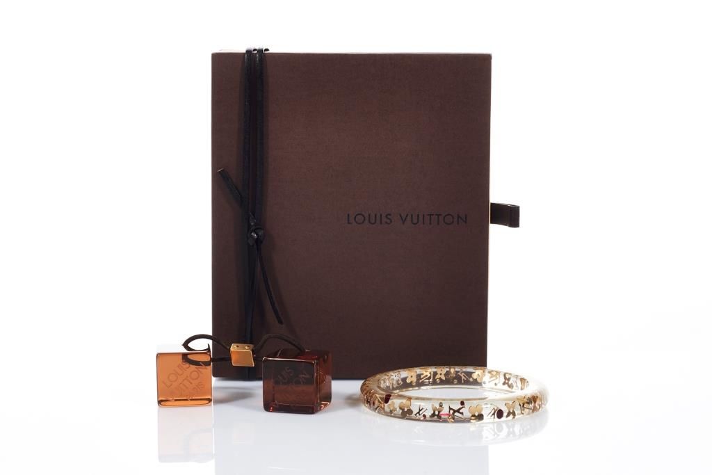 Louis Vuitton, clear Lucite bangle, with gold tone monogram… - Bracelets/Bangles - Jewellery
