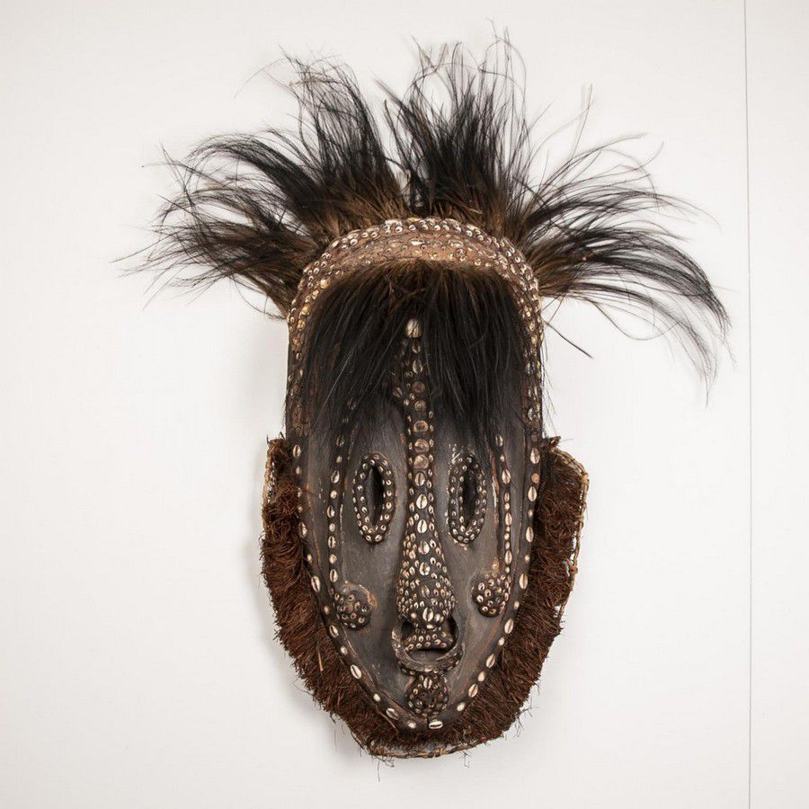 Papua New Guinea Mei Mask with Shell and Feather Decoration - New ...