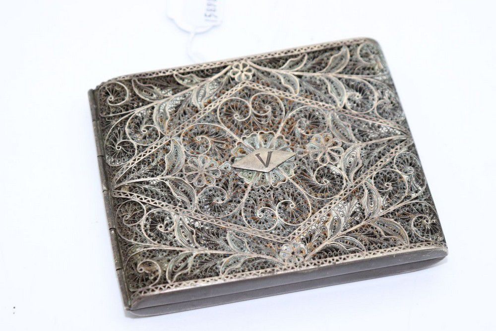 Vintage Silver Filigree Card Case - Card Cases - Precious Objects