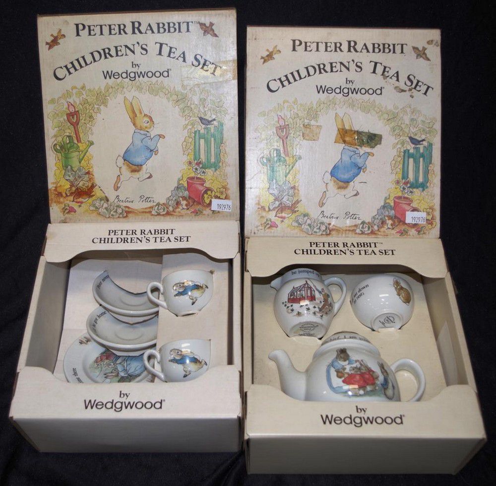 Wedgwood Peter Rabbit Children's Tea Sets with Original Boxes Baby