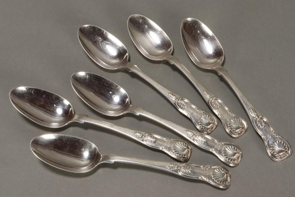 Scottish Victorian Sterling Silver Spoons, Edinburgh 1854 (6