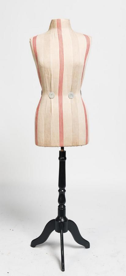 French Dressmaker's Bust, Red and Taupe Upholstery, 1940s - Mannequins ...
