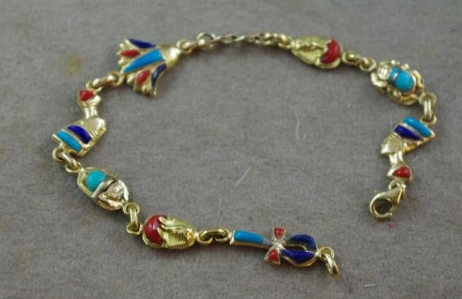 18ct Egyptian Gold Bracelet 6.6g Total Weight Bracelets/Bangles