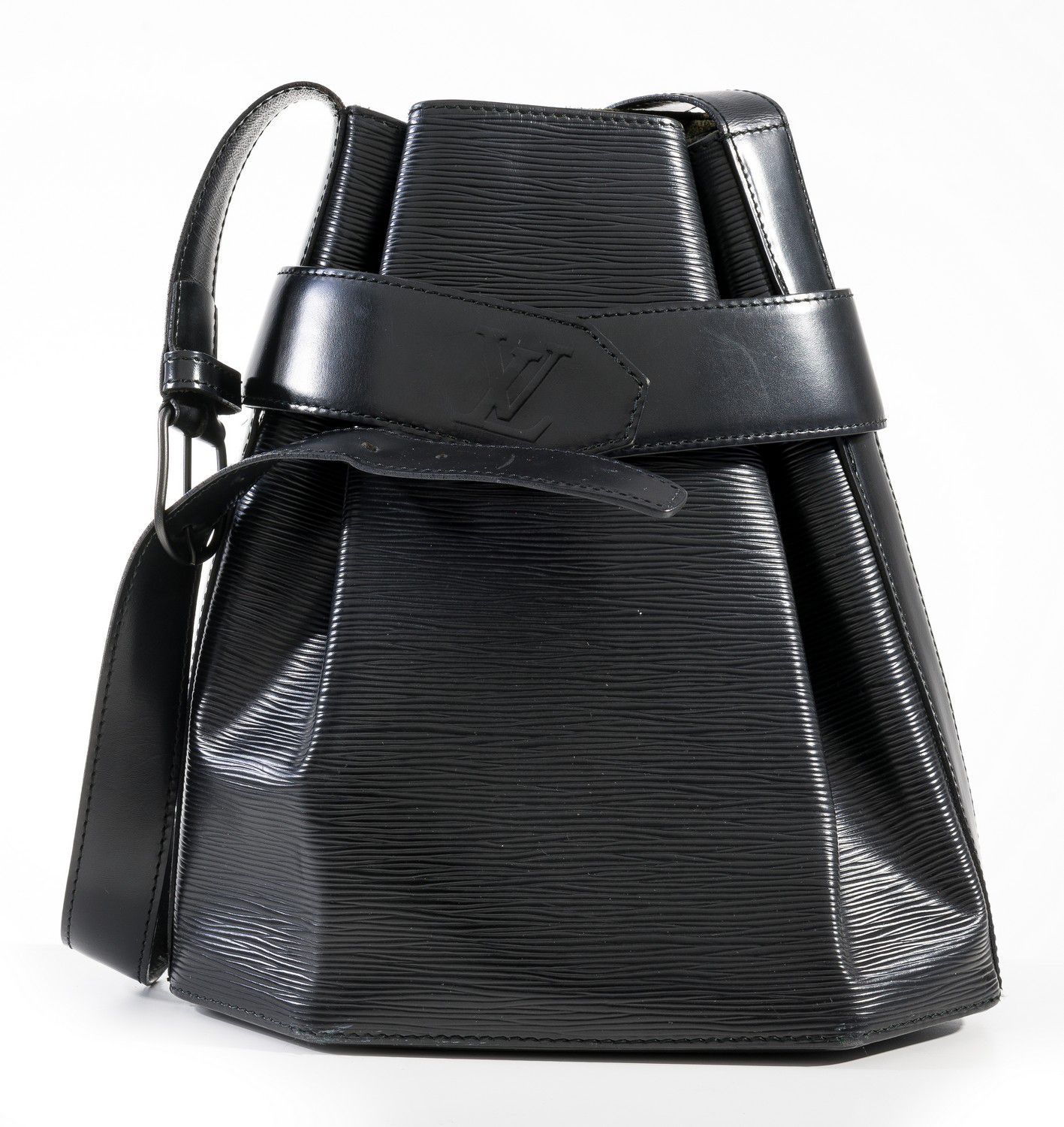 LOUIS VUITTON Sac D'Epaule PM Epi Leather Bucket Bag Black