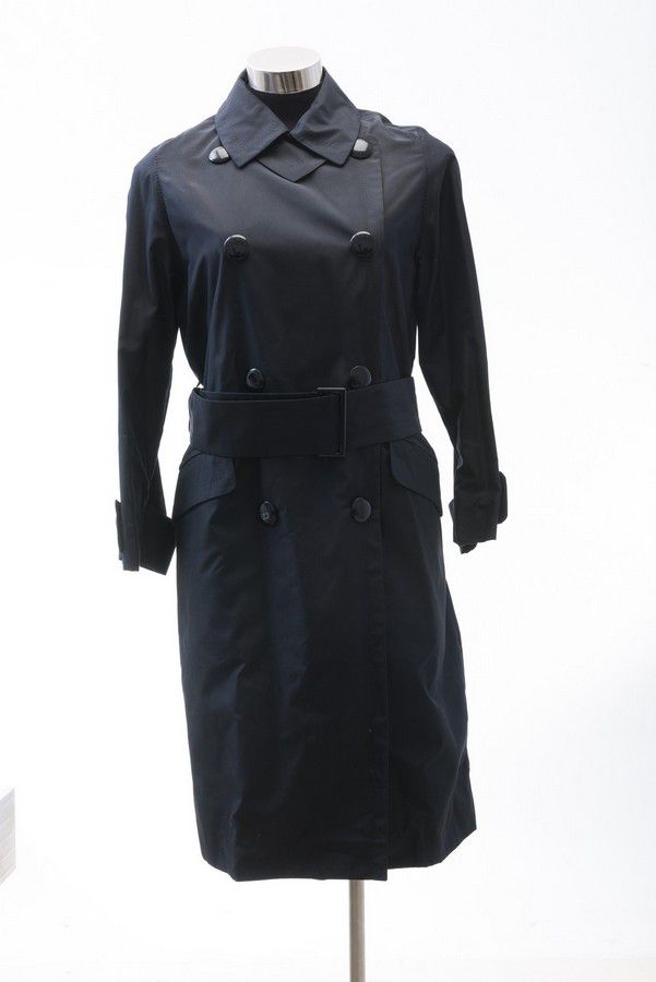 Louis Vuitton Black Silk Trench Coat, Size FR34 - Clothing - Women's ...