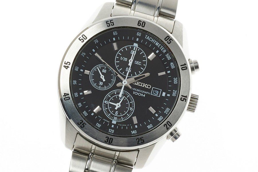Seiko Chronograph 100M Stainless Steel Wristwatch - Watches - Wrist ...