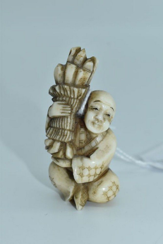 19th Century Japanese Carved Ivory Netsuke In The Form Of A… Netsuke Oriental