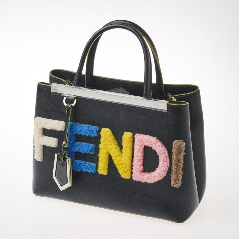 Multicolour Fendi 2Jours Logo Bag with Shearling Detail - Handbags ...
