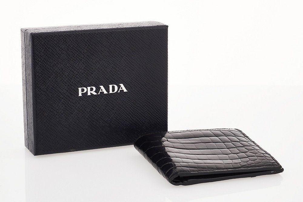 Prada Alligator Wallet with Lambskin Interior and Box - Handbags ...